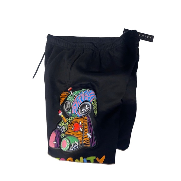 Eternity Outfit Mens T Shirt & Sweat Pants 2X Black Bear Multi Short Sleeve Crew - Picture 15 of 16